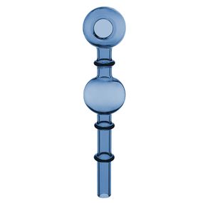 Кальян Стеклянная Трубка Испаритель 15 см "Oil Pipe Two Balls Blue"