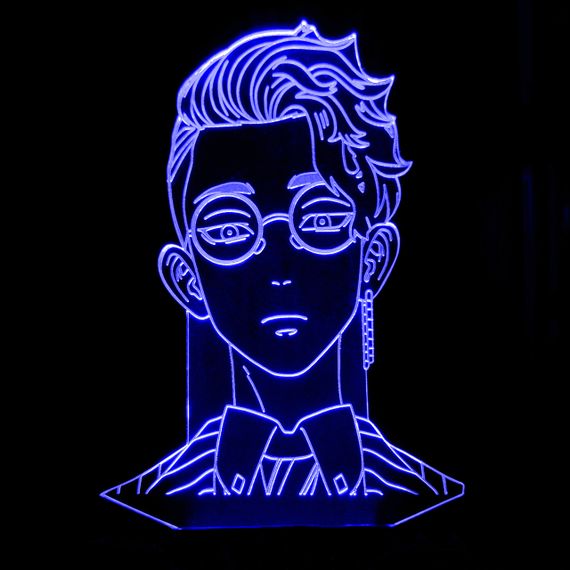 Акриловий світильник-нічник Шюджі Ганма синій tty-n001423