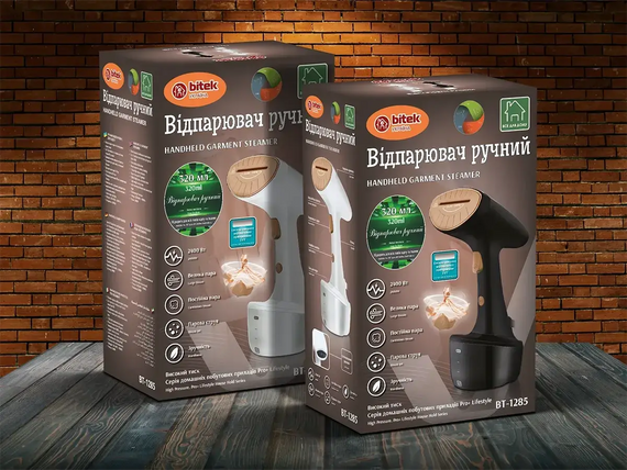Відпарювач ручний з щітками 2400Вт 320мл BITEK BT-1285 | Зображення 1
