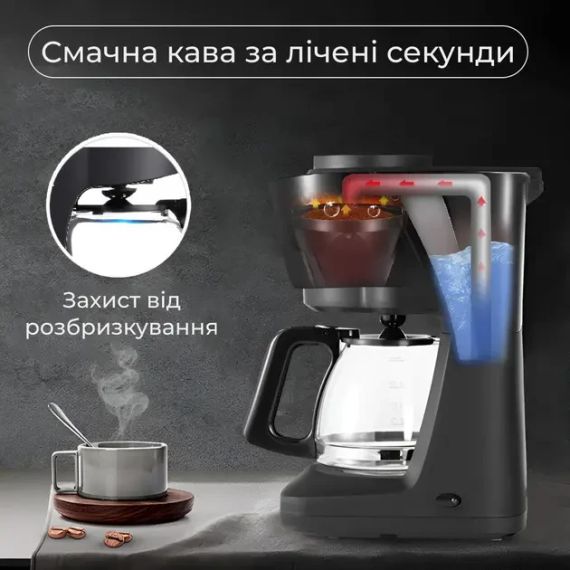 Кавоварка крапельна Sokany SK-124 з підігрівом 600 мл | Зображення 3