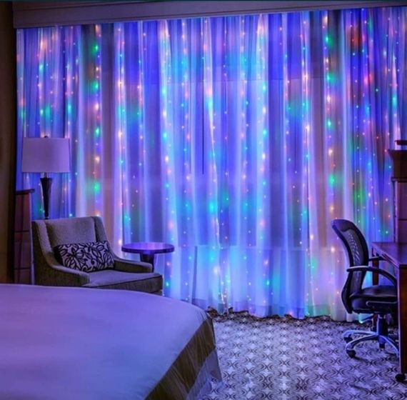 Гірлянда-штора різнокольорова 3x3м з 240 LED лампами XPRO (46843-_293) | Зображення 3