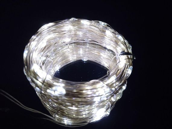 Гірлянда від USB "світлодіодні краплі" 20м, 200LED, холодний білий, 8 режимів + пульт | Зображення 1