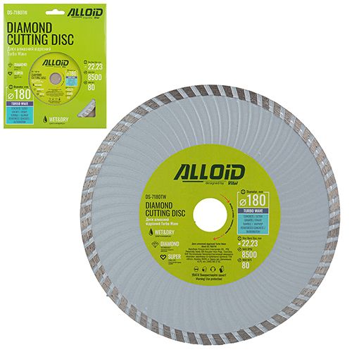 Диск алмазний відрізний Turbo Wave 180 мм Alloid