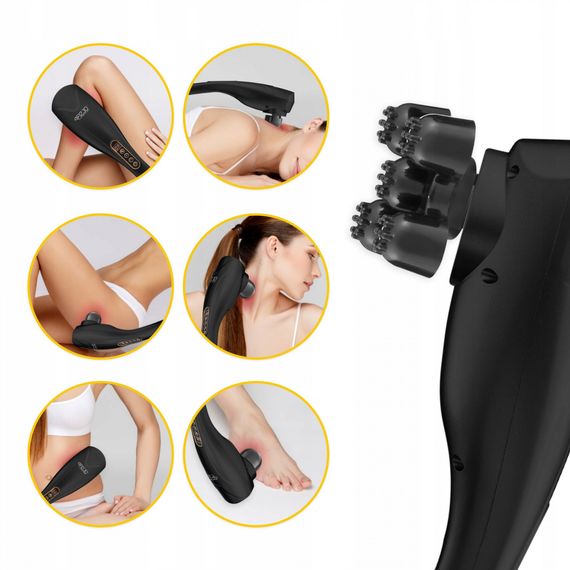 Ручний вібраційний масажер для тіла 4FIZJO Long Stick 7 в 1 4FJ0556 Black (P-5907739319142) | Зображення 5