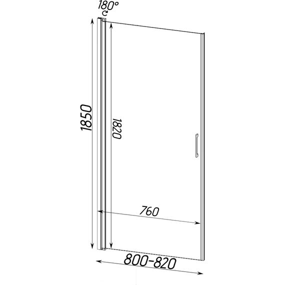 Душові двері BRAVO PROSNA 80FS | Зображення 2