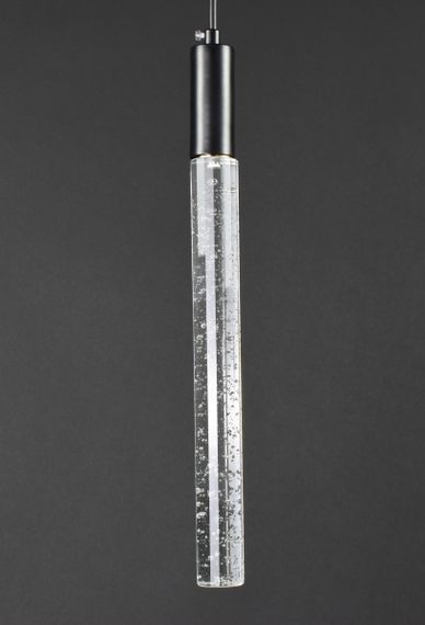 Люстра світлодіодна підвісна LED світильник для квартири на стелю лед 27644 Чорний 45-180х10х10 см. | Зображення 2