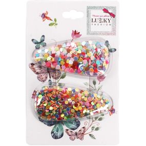 Зажим детский для волос "Сердечки" T18432(мікс сердечка)