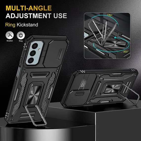 Ударопрочный чехол Camshield Army Ring для Samsung Galaxy M34 5G Черный / Black | Зображення 2