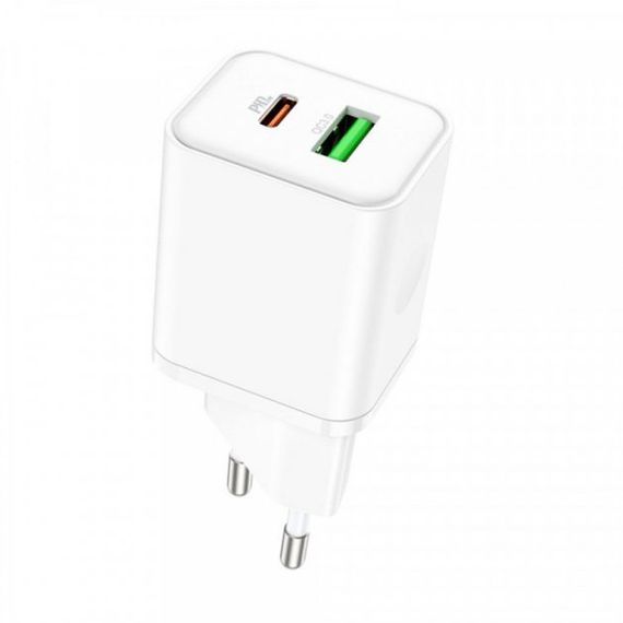 Сетевое зарядное устройство блок питания для телефона и планшета XPRO BN7 PD20W+QC3.0 белый (33156-01) | Зображення 4