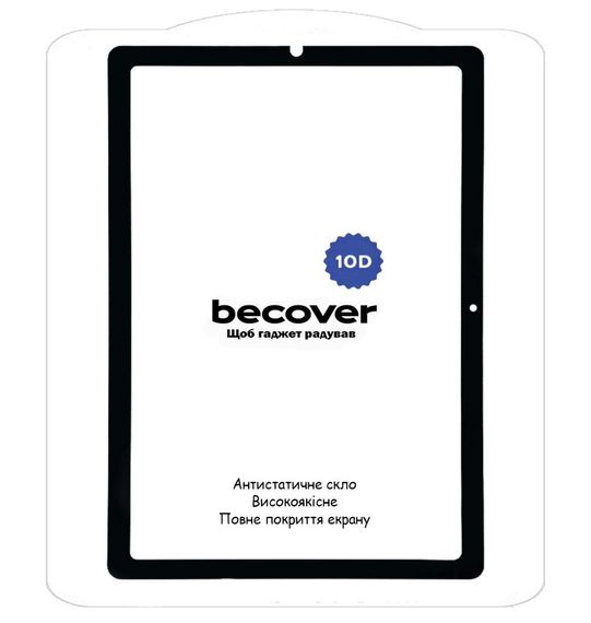 Защитное стекло BeCover 10D для планшета Samsung Galaxy Tab S6 Lite 10.4" 2020 (SM-P610 / SM-P615) - Black | Зображення 1