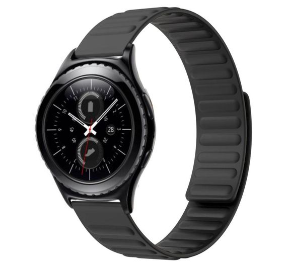 Силиконовый магнитный ремешок Primolux Magnet для часов Samsung Gear S2 Classic SM-R732 / SM-R735 - Black