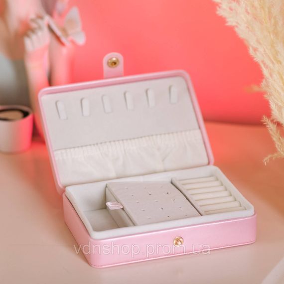 Скринька для прикрас з еко шкіри 16×11×4.7 см органайзер для ювелірних виробів HP-5-30P | Зображення 5