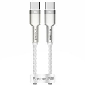 Дата кабель Baseus Cafule Series Metal Type-C to Type-C 100W (1m) (CATJK-C) Белый