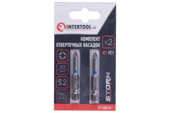 Бита Intertool - PZ1 x 50 мм Storm (2 шт.) (VT-0214) | Зображення 2