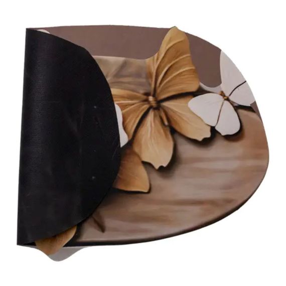 Килимок для ванної кімнати з 3D-ефектом Petal Relief 58*38 см діатомітовий Коричневий HP-42-35 | Зображення 1
