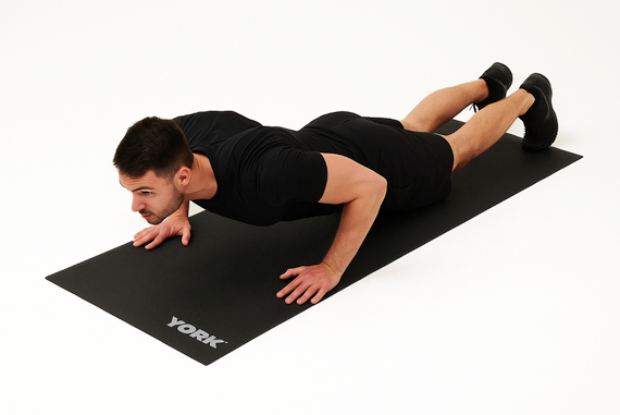 Коврик (мат) для фитнеса и йоги York Fitness 0,3см черный | Зображення 3