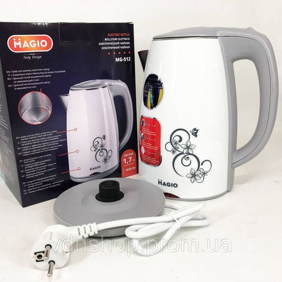 Електричний чайник з індикацією включення MAGIO MG-512 1.7 л 1650 Вт, Якісний домашній чайник OG-42 | Зображення 3