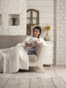 Флісовий Плед 185x215см "Полар" Кремовий