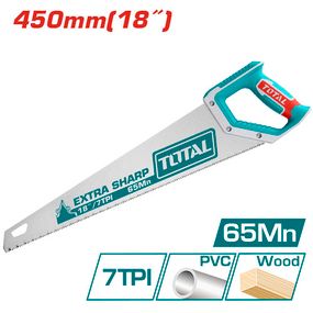 Ножівка по дереву TOTAL THT55450 7 зубів на дюйм, довжина 450мм.