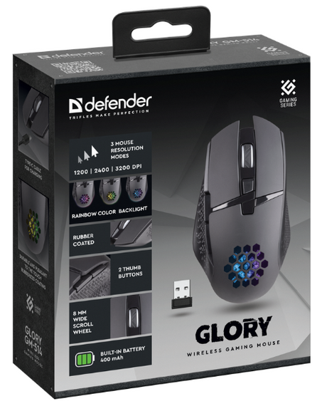 Миша Defender Glory GM-514 Wireless BLACK (52514) | Зображення 5