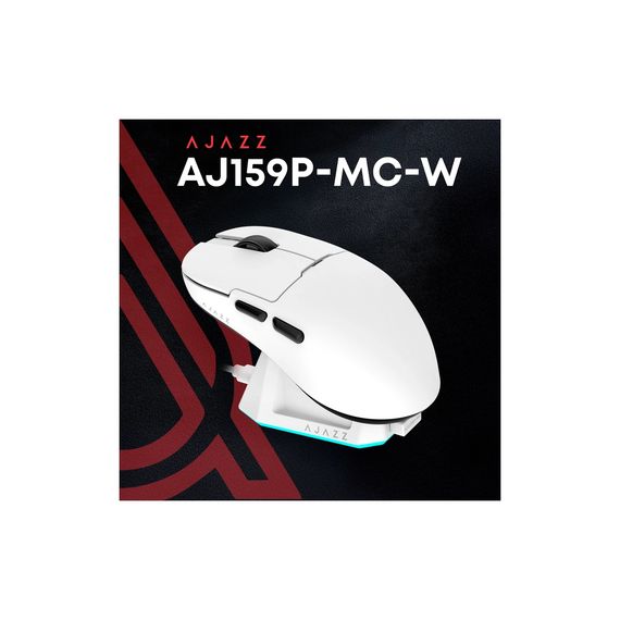 Мишка Ajazz AJ159P MC Wireless/Bluetooth/USB Charging Dock White (AJ159P-MC-W) | Зображення 4