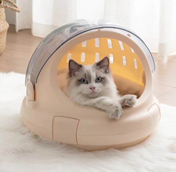 Космічна перенесення-капсула Zmaker 3в1 бежева для котів та собак | Зображення 5