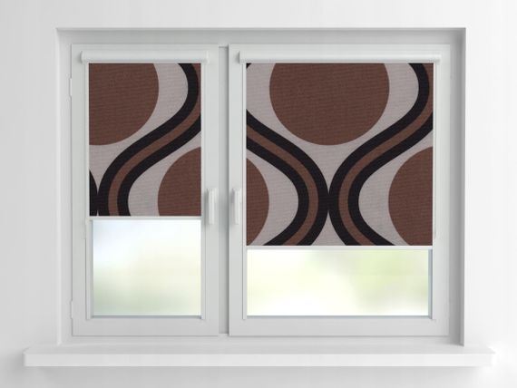 Рулонная штора Rolets Геометрия 2-52842-975 97.5x170 см закрытого типа Коричневая