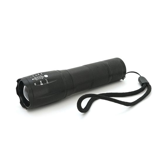 Ліхтар ручний BAILONG BL-1831-T6, 1LED Cree XM-L T6, 3W, 3 режими, ZOOM, 18650/1400mah (перехідник 3*AAA), Black, IP40, СЗУ, 123х30х21мм, BOX