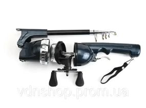 Удочка спиннинг складная телескопическая / Мини спиннинг для рыбалки