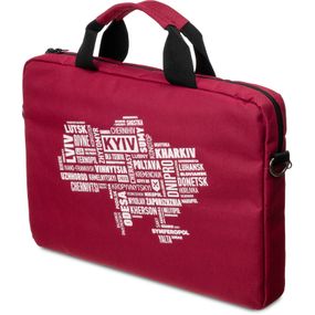 Сумка для ноутбука Vinga 14&quot; NB1402 Burgundy, white print (NB1402UWBY)
