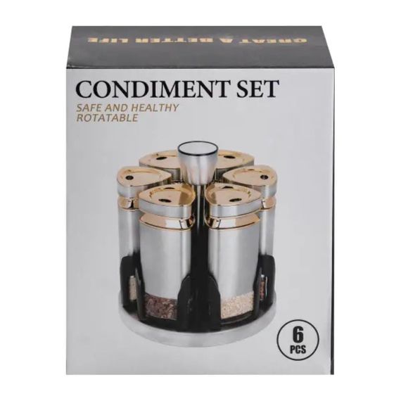 Набор емкостей для специй на подставке 6 баночек по 120 мл HP1326 | Зображення 4