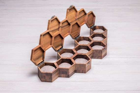 Деревянная шкатулка для 9-ти часов с логотипом | Зображення 4