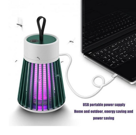 Уничтожитель – ловушка насекомых Electronic shock Mosquito killing lamp USB Лампа от комаров и мух | Зображення 4