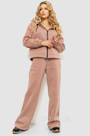 Спортивний костюм жіночий на флісі, колір бежевий, розмір XXL-XXXL FA_008219 | Зображення 1