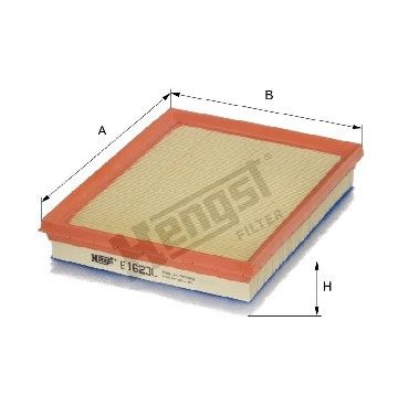 Фильтр воздушный Citroen Berlingo/Jumpy / Opel Combo / Peugeot Expert/Partner 1.5 BlueHDi/D 18-, Hengst, E1623L,