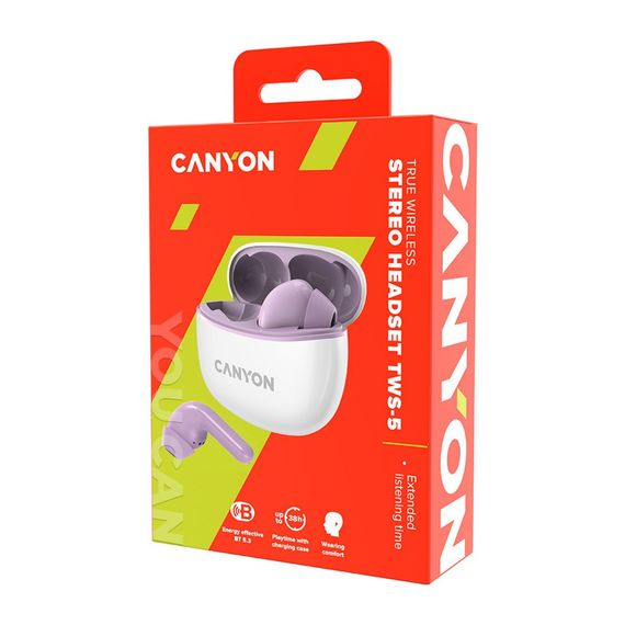 Навушники Canyon TWS-5 Purple (CNS-TWS5PU) | Зображення 3