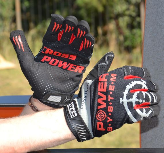 Рукавички для кросфіту з довгим пальцем Power System PS-2860 Cross Power Black/Red S | Зображення 6