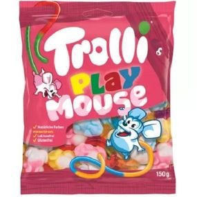 Конфеты желейные жевательные Trolli Play Mouse (мыши), 150г, Германия, разноцветные