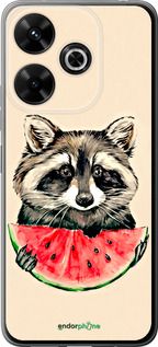 Чохол на Xiaomi Redmi 13 4G Єнотик з кавуном "4605u-3751-2448"