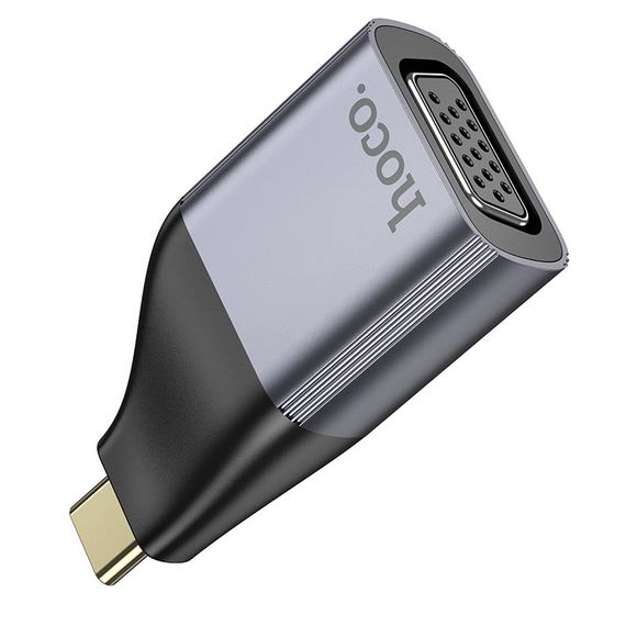 Переходник Hoco UA34 Type-C to VGA Metal grey | Зображення 1
