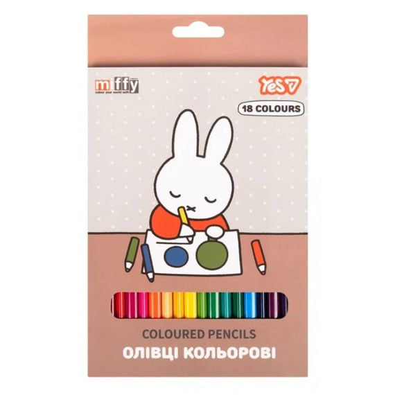 Набір кольорових олівців YES Miffy 290791 18 кольорів