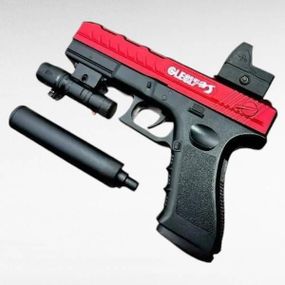 Іграшковий пістолет з оптичним прицілом стріляючий орбізами 500шт Outdoor Toys Червоний