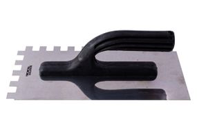 Гладилка нержавеющая Mastertool - 270 x 125 мм, зуб 12 x 12 мм (08-2227)