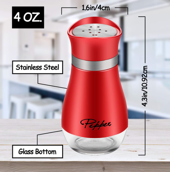 2 шт. симпатичних соломинок і перечниць із неіржавкої сталі, диспенсер для спецій зі скляним дном, цукор | Зображення 2