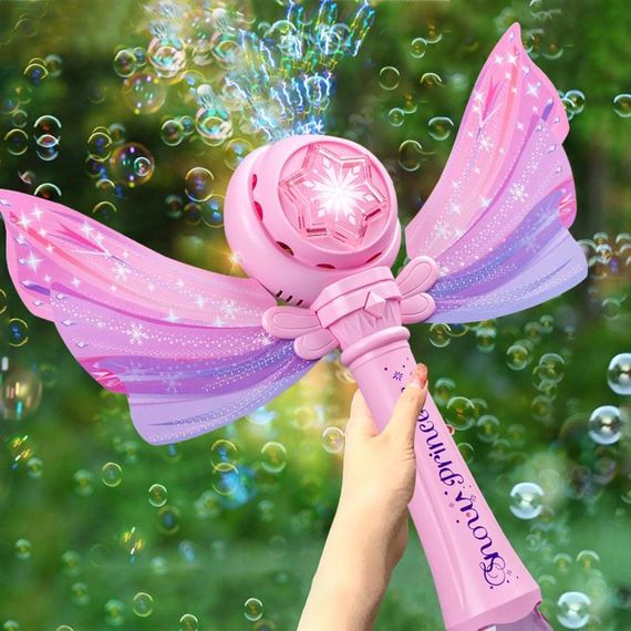 Пистолет с мыльными пузырями SHT 8603 Snow Princess + bottle 130ml Pink | Зображення 3