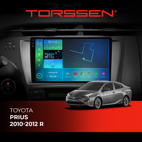 Штатна магнітола Torssen 2K Toyota Prius 10-12 R F98256  4G Carplay DSP