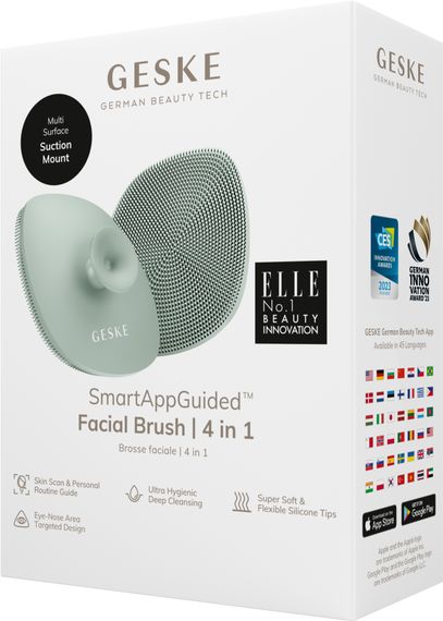 Щітка для обличчя GESKE Facial Brush 4в1 з тримачем green | Зображення 7