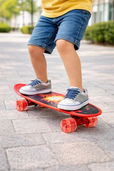 Пенниборд со светящейся доской • Детский и подростковый penny board со светящимися колесами для прогулок и активного катания | Зображення 5