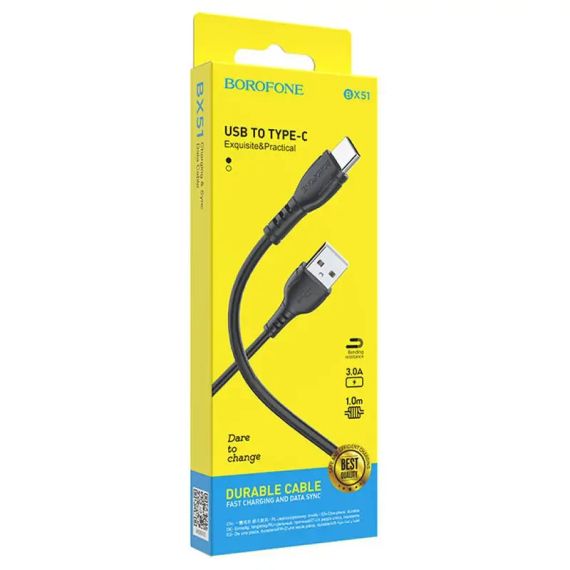 Кабель Borofone BX51 USB-Type C  3A/1 метр