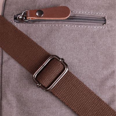 Сумка Vintage Мужская из плотного текстиля Серая (22217) | Зображення 6